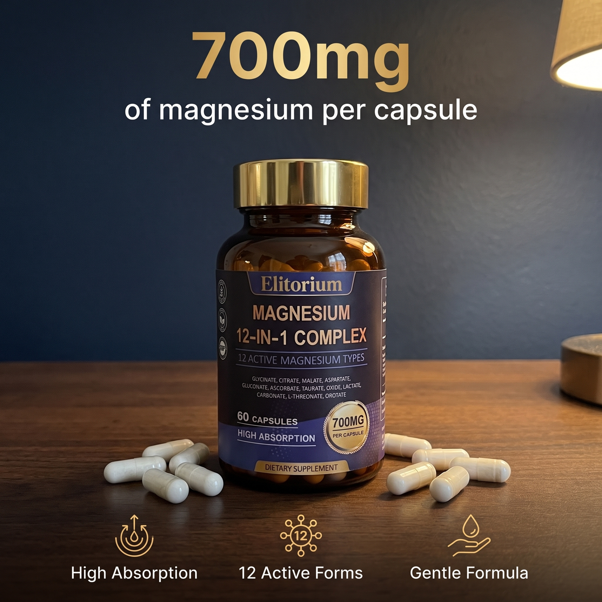 Elitorium Magnesium 12-in-1 Complex - high absorption