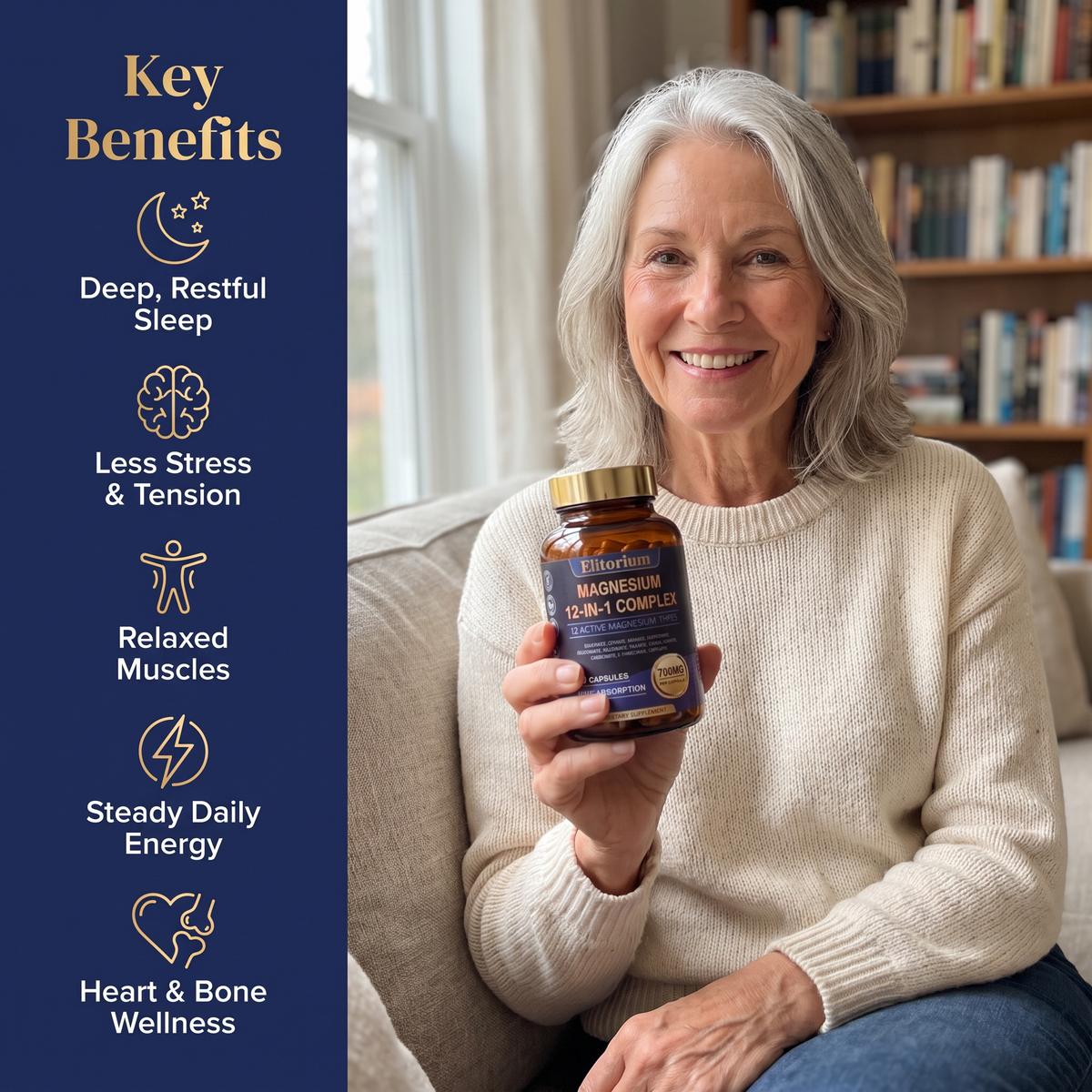 Elitorium Magnesium 12-in-1 Complex - key benefits